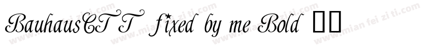 BauhausCTT fixed by me Bold 语言英字体转换